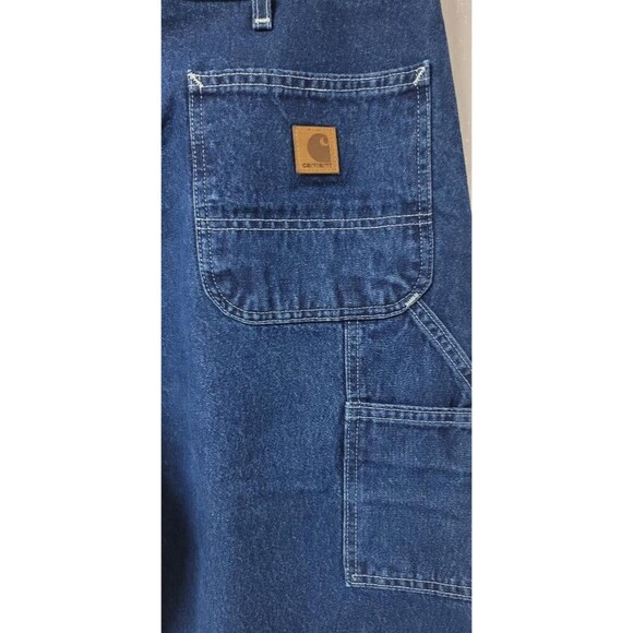 Carhartt Loose Original Fit Carpenter Jeans Sz 40x30 Denim Workwear - Picture 3 of 9